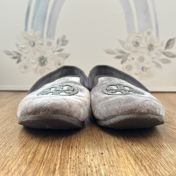 Tory Burch Velvet Slippers in Taupe - Picture 6 of 10